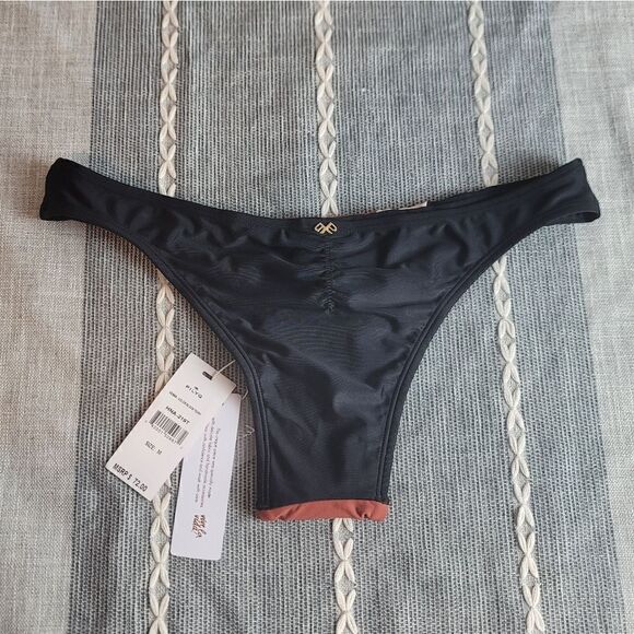 NWT- PILYQ Henna Colorblock 'Teeny' Bikini Bottoms - Picture 8 of 9